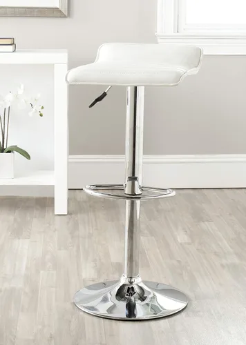 Vista 2 de Safavieh Home Collection Kemonti Taburete giratorio ajustable de gas de 22.4 a 30.9 pulgadas