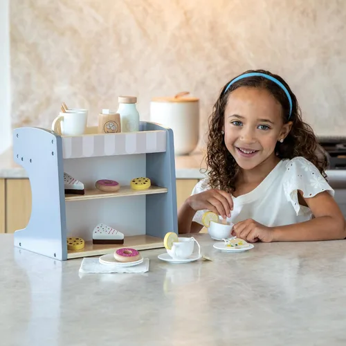 Vista 3 de MindWare Oh So Fun! Rise & Shine Coffee Café y juego de té para niños de 3 años en adelante