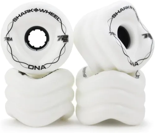 Vista 12 de Ruedas Shark Wheel de 72 mm para longboard de crucero, fórmula DNA, juego de 4 ruedas