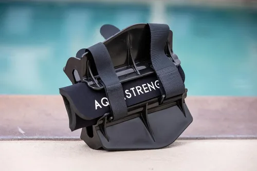 Vista 2 de Aquastrength Aletas de resistencia acuática Aumenta el arrastre para fuerza y tonificación Pesas de piernas de agua para piscina Guía