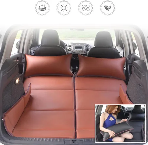Vista 2 de Colchón no inflable para SUV, almohadilla para dormir para acampar o tienda de campaña, con almohada inflable utilizada para asiento trasero