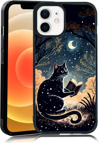 Vista 37 de Elegante funda de teléfono con diseño de gato Marie compatible con iPhone 11, funda de encaje dorado para iPhone, a prueba de golpes, rosa fucsia