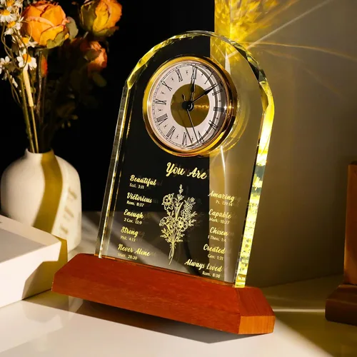 Vista 2 de Arikyrist Reloj de cristal, regalos cristianos para mujeres, ideas Biblia con flor
