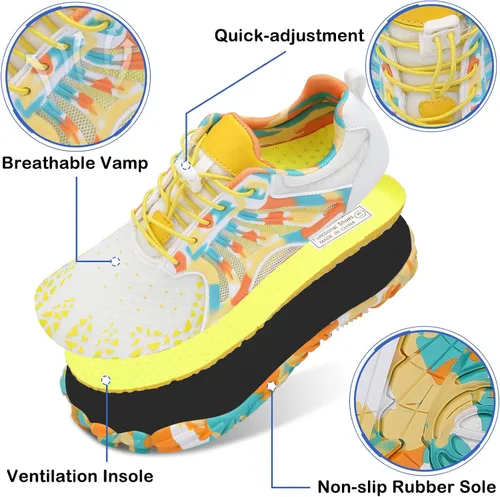 Vista 4 de Scurtain Unisex Mens Womens Athletic Hiking Water Shoes Quick Dry Barefoot Aqua Shoes Swim Shoes Beach Shoes with Drainage