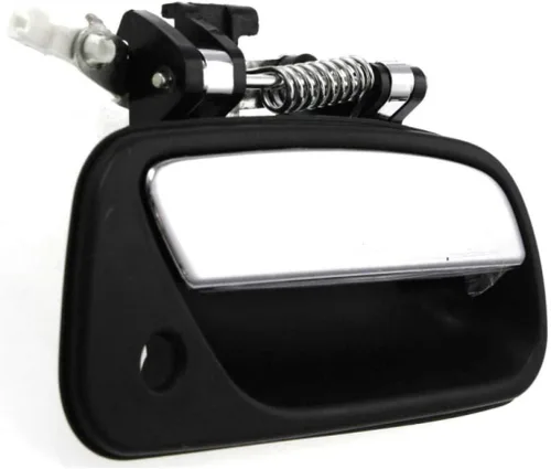 Vista 5 de KarParts360 Para Toyota T100 1993-1998 Manija de puerta exterior delantera, bisel negro del lado del pasajero con palanca cromada con orificio