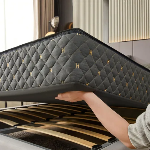 Vista 6 de Zippered Full Mattress Encasement, 6-Sided Dustproof Cover Gris Oscuro