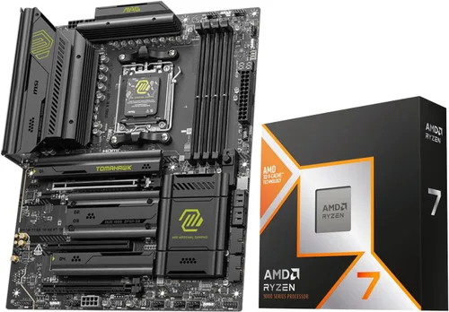 Vista 12 de Micro Center AMD 9800X3D Processor with MSI MAG X870E Tomahawk Motherboard AMD Ryzen 7 9800X3D+ MSI MAG X870E Tomahawk WiFi
