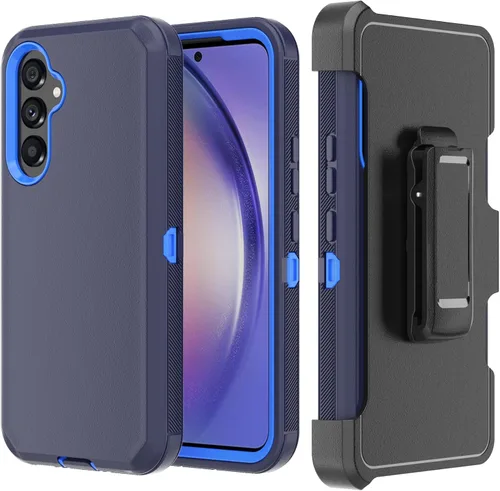 Vista 8 de Funda de teléfono para Samsung Galaxy A54 5G, resistente, dura, a prueba de golpes, con funda de clip para cinturón para Samsung A54 5G 2023 (negro)