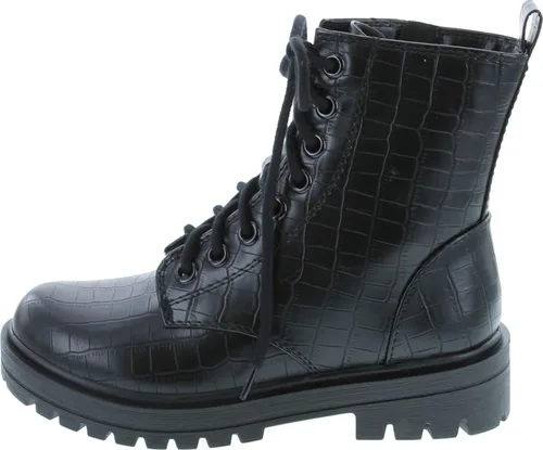 Vista 25 de SODA FIRM - Botines de combate con suela de lengüeta, cordones y cremallera lateral