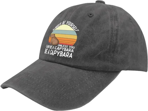 Vista 2 de devor Gorra de béisbol Respect The Capybaras Funny Capibaras Capibaras, gorras gráficas para hombre