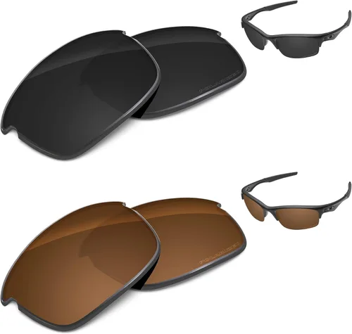 Vista 23 de Lentes de repuesto de rendimiento compatibles con Oakley Bottle Rocket OO9164 policarbonato polarizado grabado al aguafuerte, amarillo dorado Oro