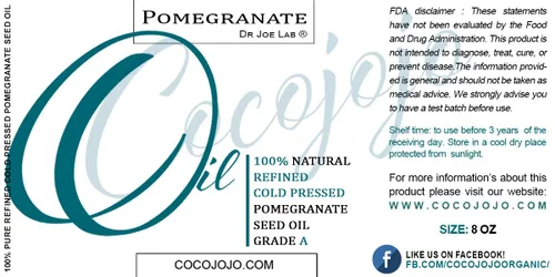 Vista 2 de cocojojo Aceite de granada 100% puro aceite de semilla prensado en frío 8 oz piel refinada uñas uñas cutículas grado premium