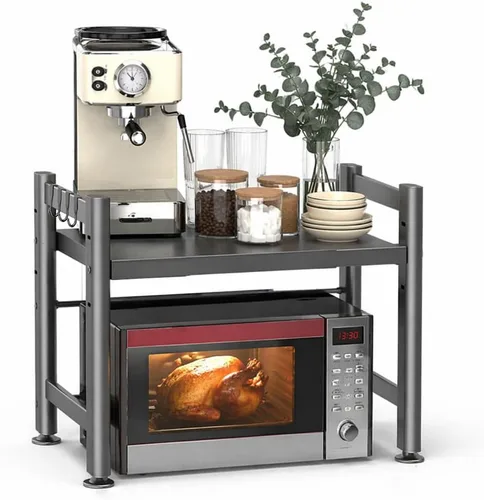 Vista 8 de Soporte extensible para horno microondas de 2 niveles con 6