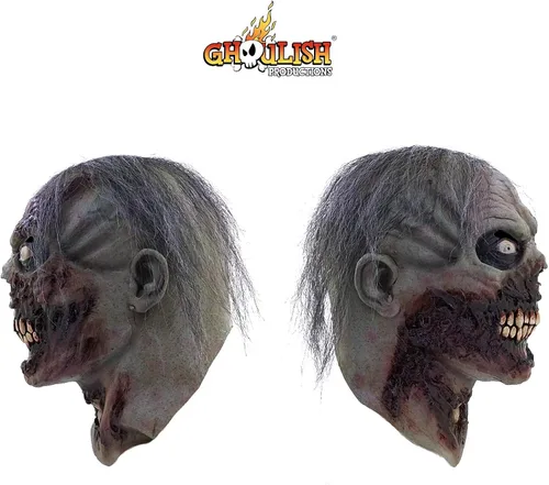 Vista 8 de Ghoulish Productions - Máscara Furious Walker Furious Walker. Máscara de látex zombie furioso, máscara de látex zombi enojado, máscara de látex