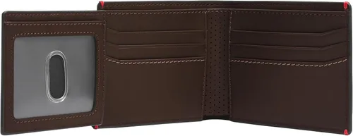 Vista 19 de Fossil Billetera plegable de cuero para hombre con ventana de identificación abatible para hombres