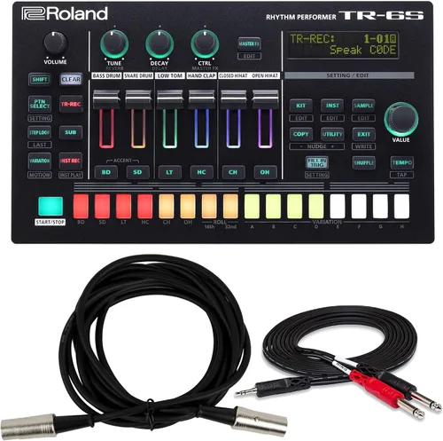Vista 11 de Roland TR-6S Rhythm Performer Paquete de máquina de tambor compacta con cable MIDI Paquete con cable MIDI