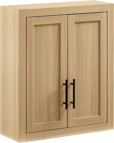 Vista 16 de Crosley Furniture Savannah Armario de almacenamiento para baño montado en la pared con estantes para medicinas, Gris
