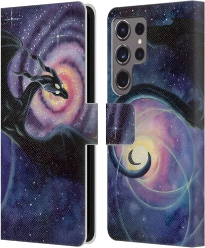 Vista 352 de Head Case Designs Officially Licensed Carla Morrow Galactic Entrancement Dragons Leather Wallet Case Compatible with Samsung Galaxy A07 4G