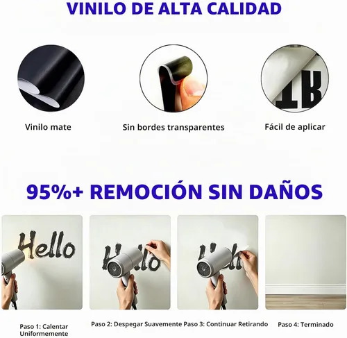Vista 4 de VODOE Calcomanías inspiradoras de pared para dormitorio: aplicar en menos Su ambiente es bonito