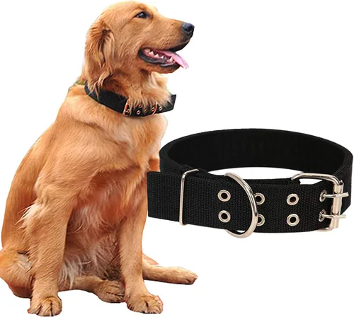Vista 7 de Love Dream Collar militar ajustable para perro, collares tácticos de nailon con anillo en D de metal y hebilla para perros grandes y extragrandes