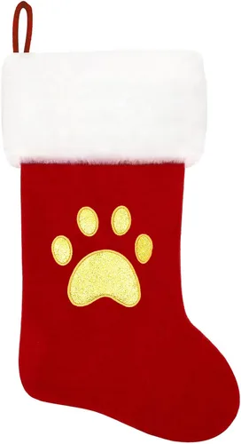Vista 153 de Calcetines de Navidad bordados de 20 pulgadas con monograma, terciopelo negro con puño de felpa blanca supersuave, adornos clásicos para decoración