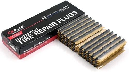 Vista 16 de CKAuto 30 piezas de 4 "cuerdas de reparación de neumáticos negros tapones