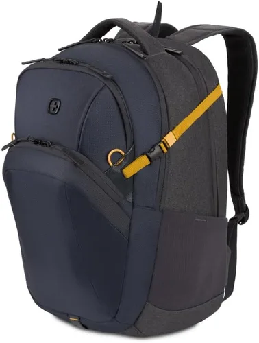 Vista 17 de SwissGear Mochila para laptop, Azul marino jaspeado