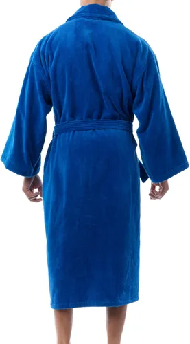 Vista 7 de Alpine Swiss Aiden - Albornoz de velour de algodón y felpa para hombre, para spa, cuello de chal