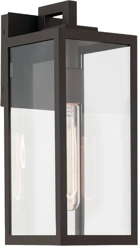 Vista 12 de Kichler Branner 59111BKT - Lámpara de pared tradicional para exteriores, con textura negra, de lujo, con cristal transparente, para puertas