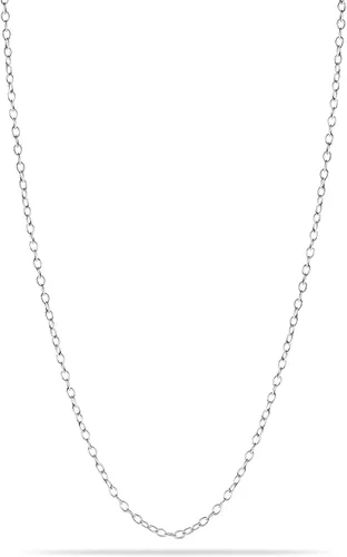 Vista 4 de LeCalla Collar de cadena ajustable de plata de ley 925, collar de cadena bolo deslizante para mujer, 24 pulgadas