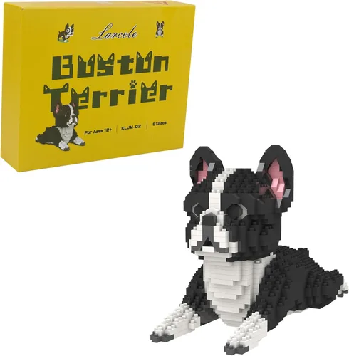 Vista 7 de Larcele Juego de Bloques de Construcción de Perro Micro, Kit de Ladrillos de Juguete de Construcción Mini para Mascotas, 950 Piezas KLJM-02