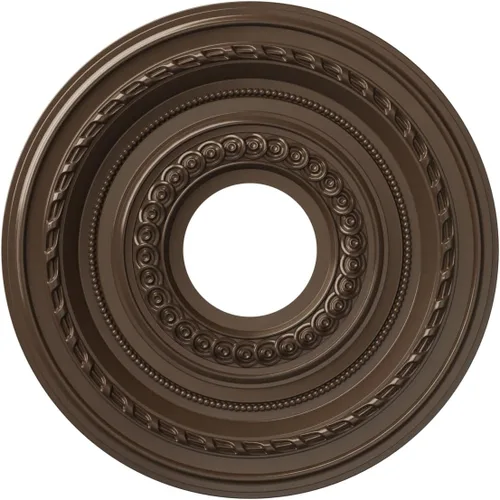 Vista 79 de Ekena Millwork CMP10CO Cole Medallón de techo de PVC termoformado (se adapta a toldos de hasta 4 1/4"), 10 "OD x 3 1/2" ID x 3/4" P