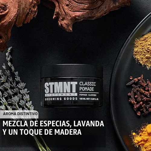 Vista 4 de STMNT Grooming Goods - Pomada clásica, 3.38 onzas, brillo natural, control fuerte, fácil de lavar