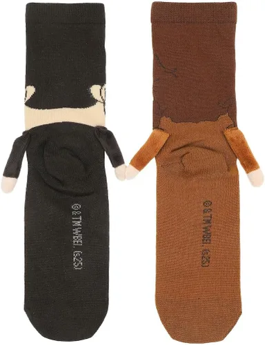 Vista 4 de Bioworld Harry Potter Harry & Hagrid - Calcetines casuales para mujer con brazos 3D