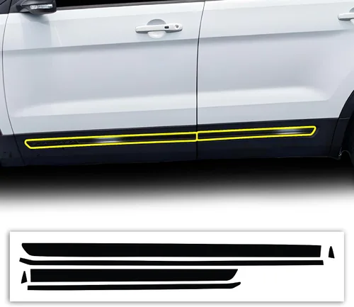 Vista 9 de BOGAR TECH DESIGNS Superposición Frontal de Eliminación de Cromo Compatible con Ford Explorer 2018-2019, Negro Brillante