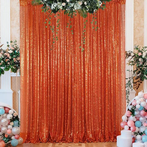 Vista 25 de ShinyBeauty Cortinas de lentejuelas 2 paneles de 2 x 8 pies, cortinas de fondo de fiesta verde azulado con purpurina para bodas, Navidad, Año Nuevo