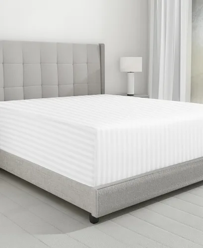 Vista 18 de California Design Den - Sábana bajera ajustable de algodón de 600 hilos, con bolsillo profundo elástico 01 - Blanco brillante