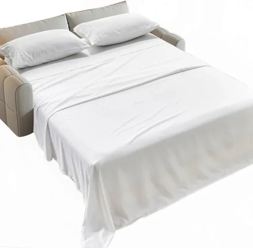 Vista 20 de Kingnex Sábanas a rayas para sofá cama de 36 x 72 pulgadas, tamaño individual para sofá cama, microfibra suave de doble cepillado 1800, 3 piezas