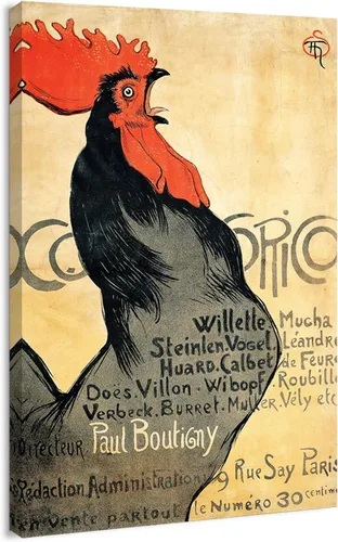 Vista 29 de Impresión en Lienzo Arte de Pared - Tour de Chat Noir de Rodolphe Salis Clásico Vintage Gato Negro Post por Théophile Steinlen - 32x48 pulgadas