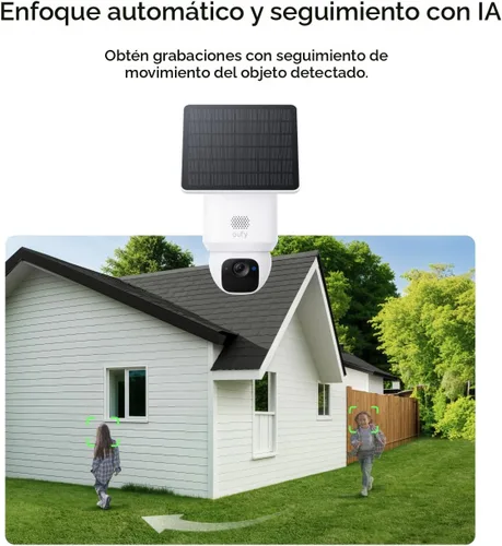 Vista 3 de eufy Security SoloCam E30, cámara de seguridad solar 2K, seguimiento de IA