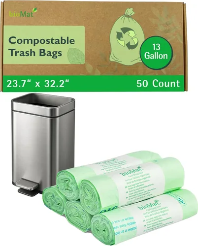 Vista 10 de bioMat Bolsas compostables de desechos de alimentos de 2.6 galones, 125
