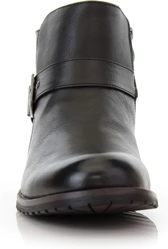 Vista 3 de Ferro Aldo Botas de motocicleta con cremallera y hebilla para hombre casual para hombre