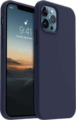Vista 13 de AOTESIER - Funda a prueba de golpes diseñada para iPhone 12 Pro Max, funda de silicona líquida con [forro de microfibra suave antiarañazos]