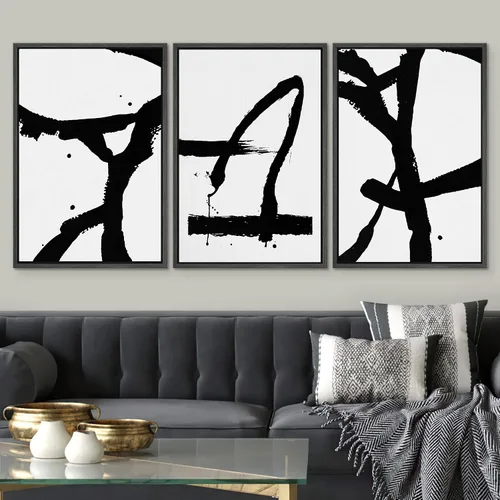 Vista 365 de SIGNWIN Lienzo enmarcado para pared, juego de arte pastel con cadena montañosa, bosque, niebla, naturaleza silvestre, ilustraciones modernas, arte