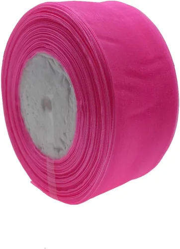 Vista 17 de Cinta de organza de 1 pulgada, 50 yardas, cinta transparente brillante para envolver regalos, decoración y manualidades (1 pulgada, 625039 negro)