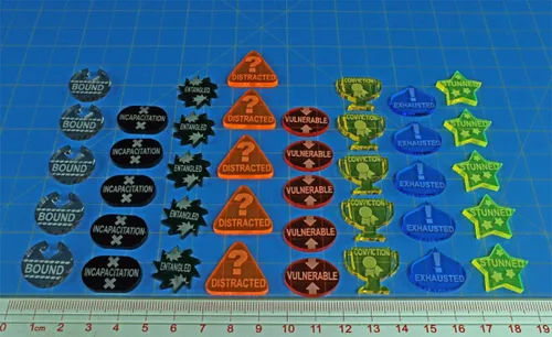 Vista 3 de LITKO Juego de fichas de aventura Compatible con Savage Worlds Paquete de 40