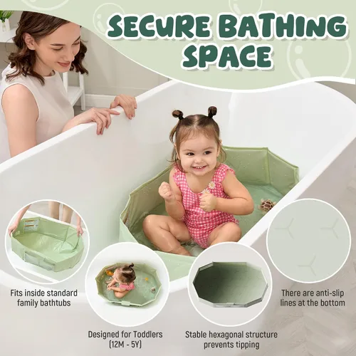 Vista 4 de UNCLE WU - Bañera plegable para ducha a ras de suelo, 12M-5Y