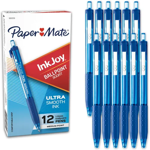 Vista 10 de Paper Mate InkJoy 300RT - Bolígrafos retráctiles, punta media, color negro, 12
