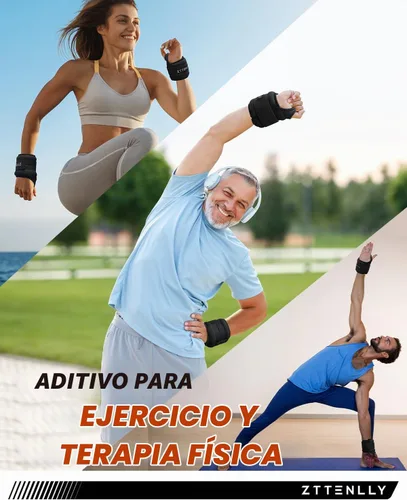 Vista 5 de Juego de pesas de muñeca de 2 - Tamaño ajustable - 1 libra*2/2 libras*2/3 libras*2 con asas de pulgar para mujeres y hombres - Adecuado