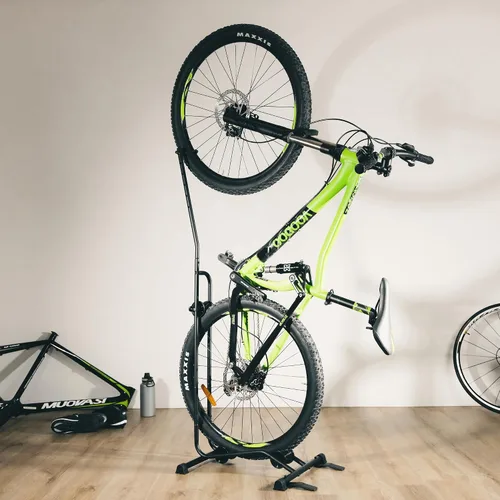 Vista 7 de CyclingDeal Soporte de Bicicleta para Piso - Soporte de Bicicleta Vertical y Horizontal - Soporte de Almacenamiento de Bicicletas - Soporte